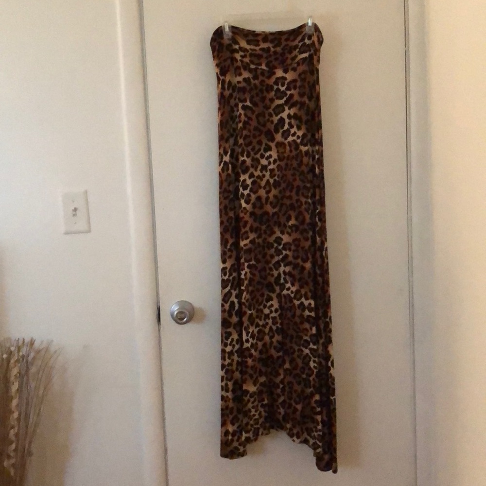Leopard maxi skirt